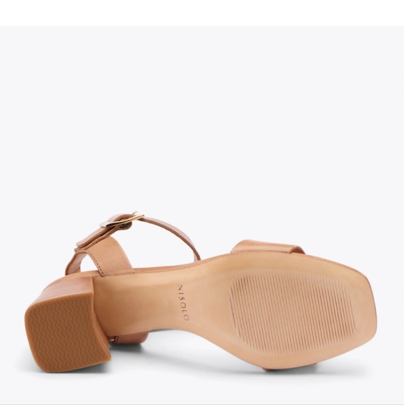 NIB NISOLO Stella Go To Block Heel Sandals In Almond - Picture 2 of 11